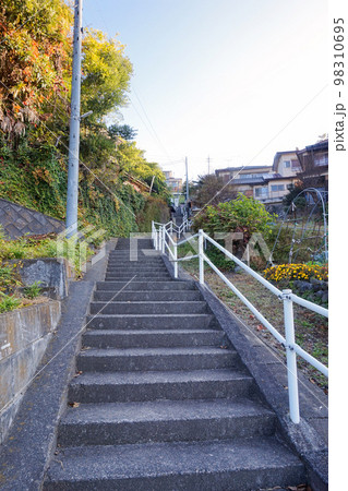 トンネル坂（団子坂）【河岸段丘の坂道・群馬県沼田市】 98310695