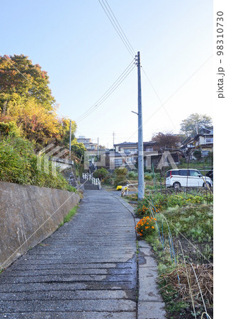トンネル坂（団子坂）【河岸段丘の坂道・群馬県沼田市】 98310730
