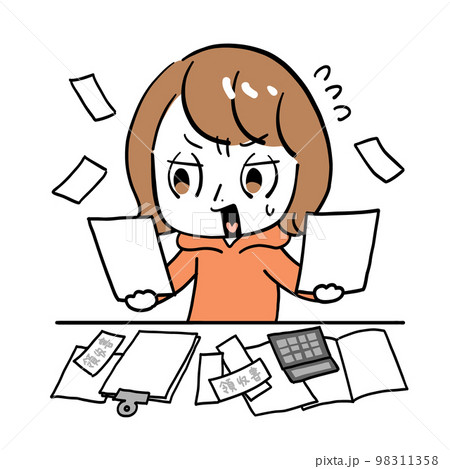 女性　確定申告　書類 98311358