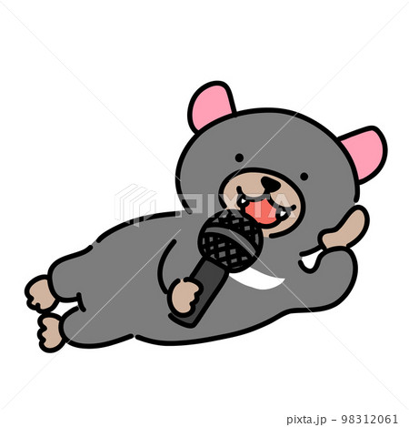 マイクを持って喋るタスマニアデビル 98312061