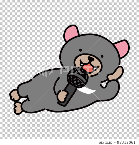 マイクを持って喋るタスマニアデビル 98312061