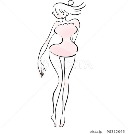 ミニスカートから脚を出す女性 ミニスカートから脚を出す女性 98312066