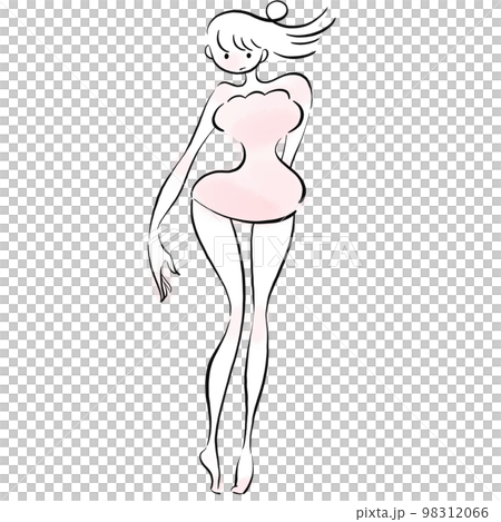 ミニスカートから脚を出す女性 ミニスカートから脚を出す女性 98312066