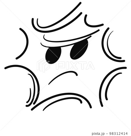 怒りの感情表現用ふき出し 98312414