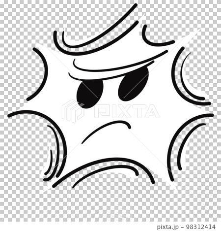 怒りの感情表現用ふき出し 98312414
