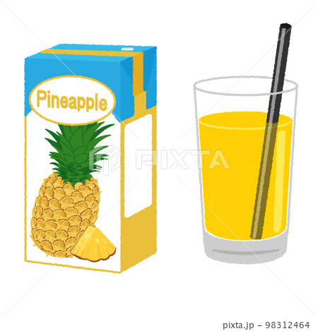 パイナップルジュースのイラスト 98312464