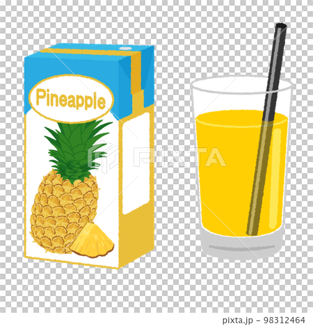 パイナップルジュースのイラスト 98312464