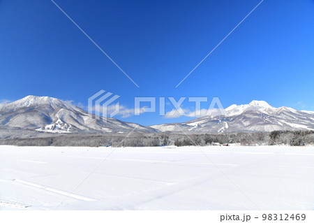 黒姫山、妙高山方面を望む(長野県信濃町)【2023.1】 黒姫山、妙高山方面を望む(長野県信濃町)【2023.1】 98312469