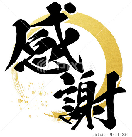 感謝の文字素材 98313036