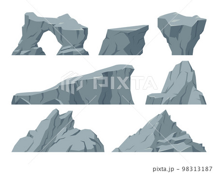 Eight Rocks Cartoon Cartoon Pile Of Rocks