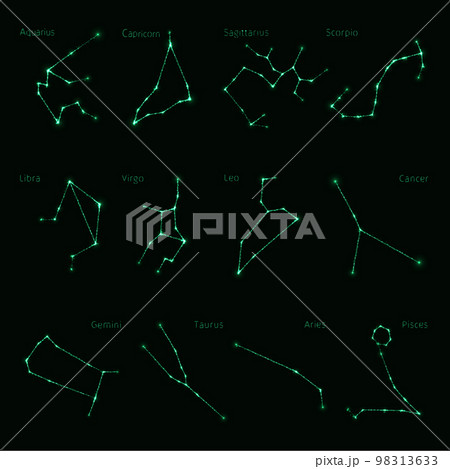 Constellations silhouette of lights 98313633