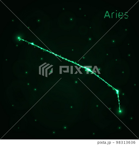 Aries silhouette of lights Aries silhouette of lights 98313636
