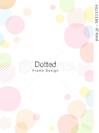 手描き 春色　抽象的なフレームデザイン 98313704