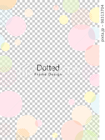 手描き 春色　抽象的なフレームデザイン 98313704