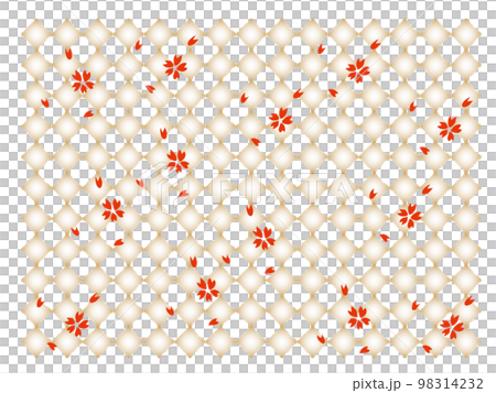 Plaid pattern and cherry blossoms Plaid pattern and cherry blossoms 98314232