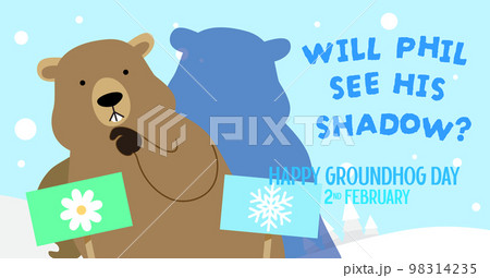 Groundhog Day with Phil's shadow 98314235