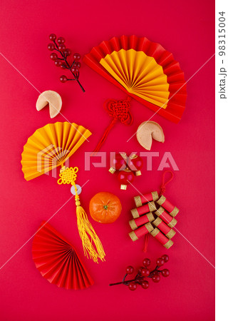 2023 Chinese new year, year of the rabbit banner template design with rabbits and flowers background. Chinese translation: Rabbit 98315004