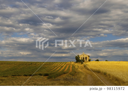 chapel in Plateau de Valensole, Provence, France 98315972