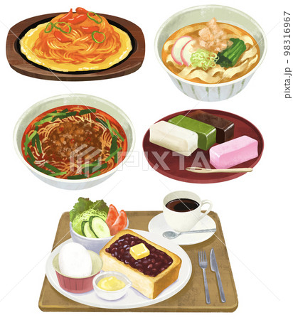 名古屋めし　イラストセット　　3 98316967