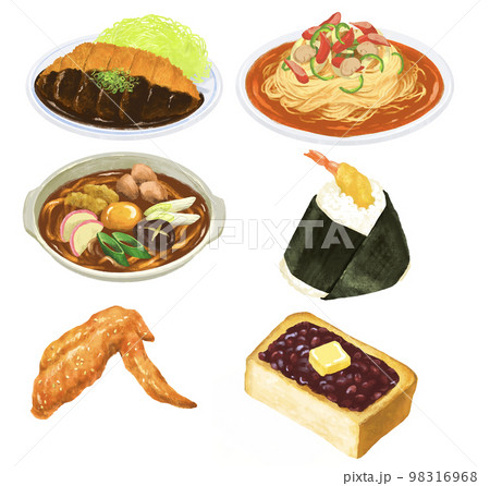 名古屋めし　イラストセット　　2 98316968