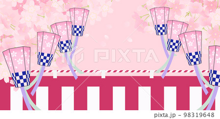 桜　お花見　背景素材 98319648