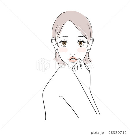 美容イメージ　ショートヘアの美しい女性 98320712