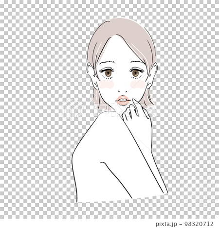 美容イメージ　ショートヘアの美しい女性 98320712