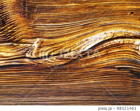 The texture of the longitudinal section of wood with knots. The texture of the longitudinal section of wood with knots. 98321461