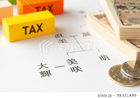 家系図　夫婦　婿　婿養子　相続 98321499