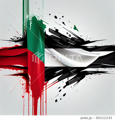 Stylization under the tricolor flag of the Emirates 98322243