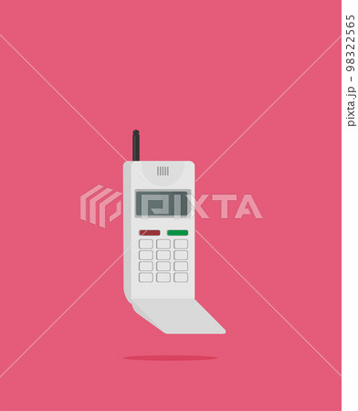 Vector flat icon of phone with keypad and display. Vector flat icon of phone with keypad and display. 98322565