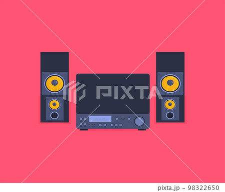 Player for vinyl record. Music flat vector illustration. 98322650