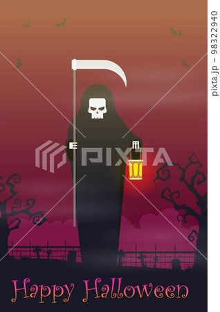 Halloween background flat design vector Halloween background flat design vector 98322940