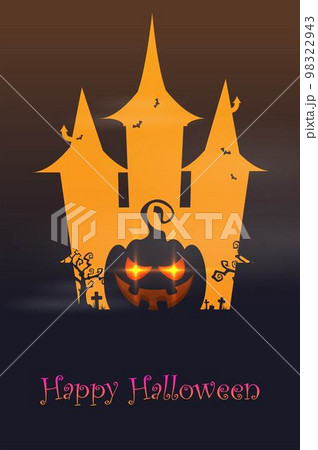Halloween background flat design vector Halloween background flat design vector 98322943