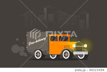 Vector Free Shipping car. Flat vector. 98323494