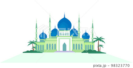Mosque Building Muslim Religion Flat Vector Illustration Mosque Building Muslim Religion Flat Vector Illustration 98323770