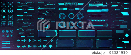 HUD - futuristic user interface elements for GUI, UI, UX, KIT HUD - futuristic user interface elements for GUI, UI, UX, KIT 98324950