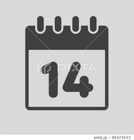 Icon page calendar day - number 14 98325633