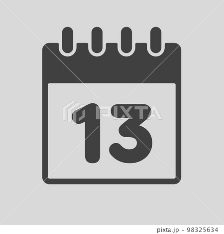 Icon page calendar day - number 13 98325634
