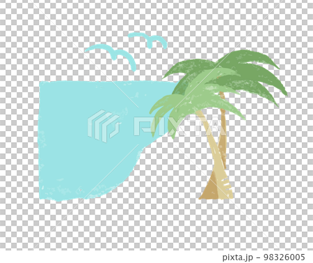 沖縄の海のイラスト　観光　水彩 98326005