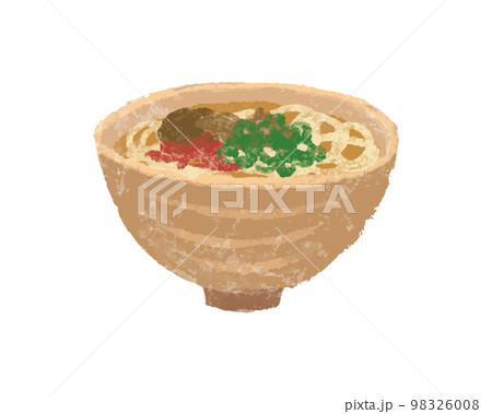 沖縄のソーキそばのイラスト 観光 水彩 沖縄のソーキそばのイラスト 観光 水彩 98326008