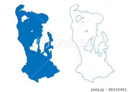 Lake Chew Bahir (Africa, Federal Democratic Republic of Ethiopia) map vector illustration, scribble sketch Lake Istifanos, Stefanie, Basso Naebor or Chuwaha map 98326463