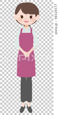 Woman in an apron, natural body Woman in an apron, natural body 98326577