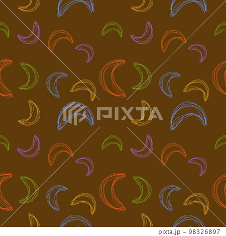 Seamless pattern design shape abstract doodle background illustration for digital and print 98326897