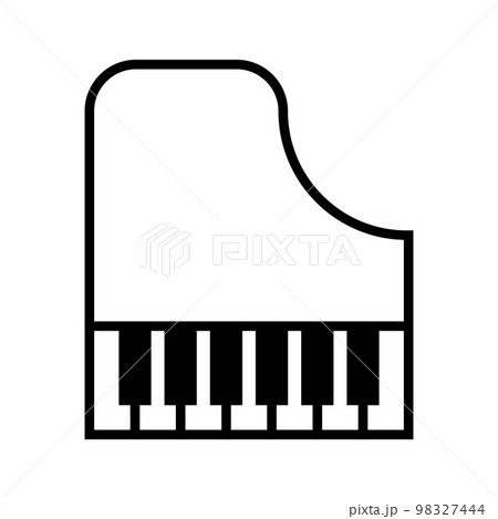 Piano line icon isolated on white background. Black flat thin icon on modern outline style. Linear symbol and editable stroke. Simple and pixel perfect stroke vector illustration 98327444