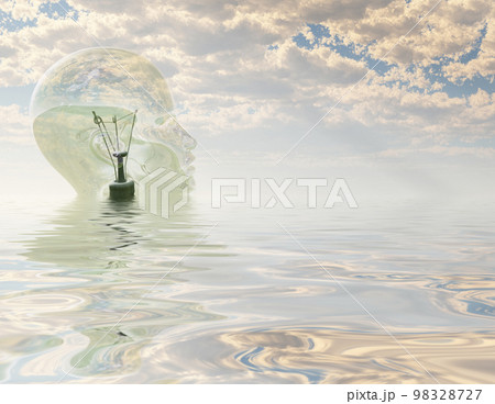 Light bulb in form of human head 98328727