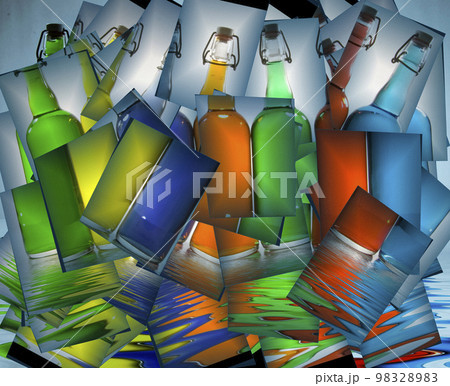 Color Filled Bottles 98328983