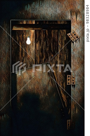 Broken door 98328984