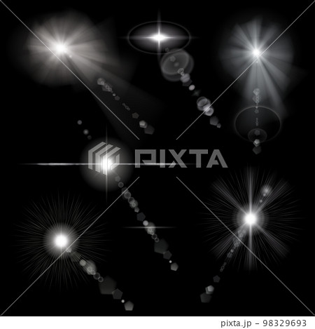 Transparent monochrome lens flares 98329693