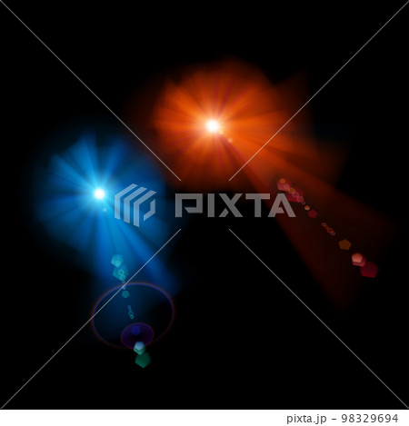 Two stars with lens flares 98329694